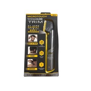 Microtouch Titanium TRIM Lighted Hair Cutting Tool and Body Groomer Cordless NIB